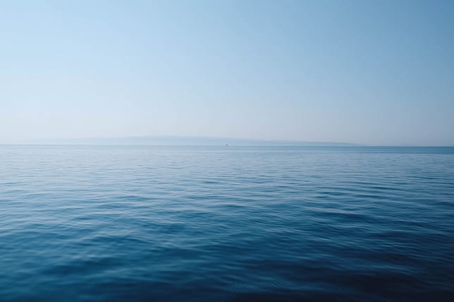 calm blue waters. analogous to the stillness we need with our connection with sleep and emotions.  